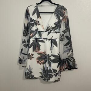 KEEPSAKE Floral Bell Sleeve Dress Size S